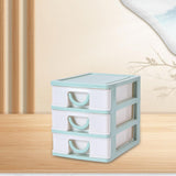 Maxbell Tabletop Storage Drawers Multipurpose Desktop Organizer for Cosmetics School Green