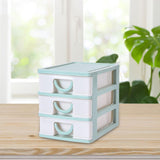 Maxbell Tabletop Storage Drawers Multipurpose Desktop Organizer for Cosmetics School Green