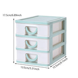 Maxbell Tabletop Storage Drawers Multipurpose Desktop Organizer for Cosmetics School Green