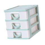 Maxbell Tabletop Storage Drawers Multipurpose Desktop Organizer for Cosmetics School Green
