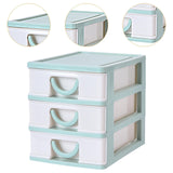 Maxbell Tabletop Storage Drawers Multipurpose Desktop Organizer for Cosmetics School Green