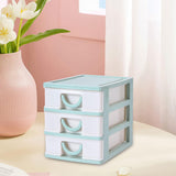 Maxbell Tabletop Storage Drawers Multipurpose Desktop Organizer for Cosmetics School Green