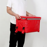 Maxbell Insulated Food Delivery Bag 30L Delivery Container for Food Transport Travel Red