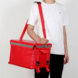 Maxbell Insulated Food Delivery Bag 30L Delivery Container for Food Transport Travel Red