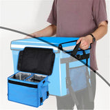 Maxbell Insulated Food Delivery Bag 30L Delivery Container for Food Transport Travel Blue