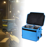 Maxbell Insulated Food Delivery Bag 30L Delivery Container for Food Transport Travel Blue