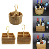 Maxbell Utensil Holder Basket Flatware Organizer for Dining Table Countertop Cooking Round