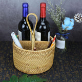 Maxbell Utensil Holder Basket Flatware Organizer for Dining Table Countertop Cooking Round