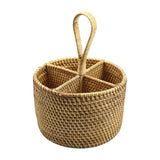 Maxbell Utensil Holder Basket Flatware Organizer for Dining Table Countertop Cooking Round