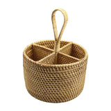 Maxbell Utensil Holder Basket Flatware Organizer for Dining Table Countertop Cooking Round