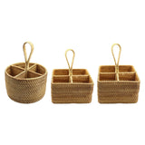 Maxbell Utensil Holder Basket Flatware Organizer for Dining Table Countertop Cooking Round