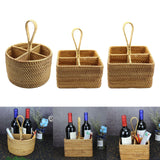 Maxbell Utensil Holder Basket Flatware Organizer for Dining Table Countertop Cooking Round