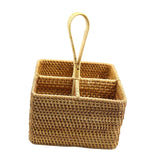 Maxbell Utensil Holder Basket Flatware Organizer for Dining Table Countertop Cooking Small Square