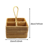 Maxbell Utensil Holder Basket Flatware Organizer for Dining Table Countertop Cooking Large Square