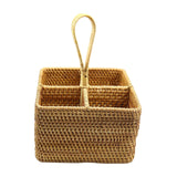 Maxbell Utensil Holder Basket Flatware Organizer for Dining Table Countertop Cooking Large Square