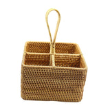 Maxbell Utensil Holder Basket Flatware Organizer for Dining Table Countertop Cooking Large Square