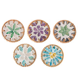 Maxbell Rattan Coaster Boho Placemat Pad for Party Supplies Centerpiece Housewarming Green