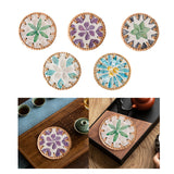 Maxbell Rattan Coaster Boho Placemat Pad for Party Supplies Centerpiece Housewarming Green