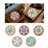 Maxbell Rattan Coaster Boho Placemat Pad for Party Supplies Centerpiece Housewarming Green