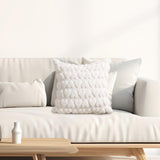 Maxbell Pillow Cover Supplies Throw Cushion Case for Anniversary Farmhouse Sofa White