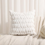 Maxbell Pillow Cover Supplies Throw Cushion Case for Anniversary Farmhouse Sofa White