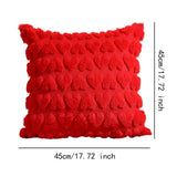 Maxbell Pillow Cover Supplies Throw Cushion Case for Anniversary Farmhouse Sofa Red