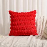 Maxbell Pillow Cover Supplies Throw Cushion Case for Anniversary Farmhouse Sofa Red