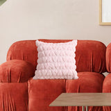 Maxbell Pillow Cover Supplies Throw Cushion Case for Anniversary Farmhouse Sofa Pink