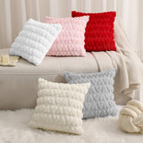 Maxbell Pillow Cover Supplies Throw Cushion Case for Anniversary Farmhouse Sofa Pink