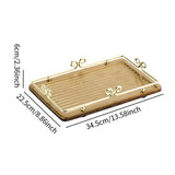 Maxbell Food Serving Tray Dresser Elegant Portable Decorative Tray with Metal Frame