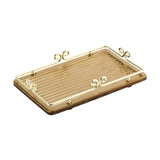 Maxbell Food Serving Tray Dresser Elegant Portable Decorative Tray with Metal Frame