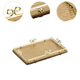 Maxbell Food Serving Tray Dresser Elegant Portable Decorative Tray with Metal Frame