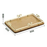 Maxbell Food Serving Tray Dresser Elegant Portable Decorative Tray with Metal Frame