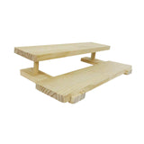 Maxbell Wooden Storage Shelf Modern Teaware Display Shelf for Ornaments Figures Toys wood and 2 layer