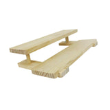 Maxbell Wooden Storage Shelf Modern Teaware Display Shelf for Ornaments Figures Toys wood and 2 layer