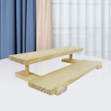 Maxbell Wooden Storage Shelf Modern Teaware Display Shelf for Ornaments Figures Toys wood and 2 layer