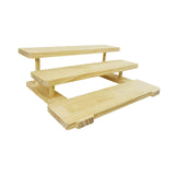 Maxbell Wooden Storage Shelf Modern Teaware Display Shelf for Ornaments Figures Toys wood and 3 layer