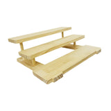 Maxbell Wooden Storage Shelf Modern Teaware Display Shelf for Ornaments Figures Toys wood and 3 layer