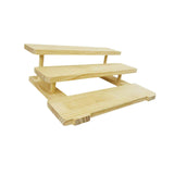 Maxbell Wooden Storage Shelf Modern Teaware Display Shelf for Ornaments Figures Toys wood and 3 layer