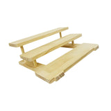 Maxbell Wooden Storage Shelf Modern Teaware Display Shelf for Ornaments Figures Toys wood and 3 layer