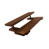 Maxbell Wooden Storage Shelf Modern Teaware Display Shelf for Ornaments Figures Toys brown and 2 layer