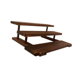 Maxbell Wooden Storage Shelf Modern Teaware Display Shelf for Ornaments Figures Toys brown and 3 layer