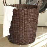Maxbell Handwoven Laundry Basket Portable Laundry Hamper for Bedroom Bathroom Linens