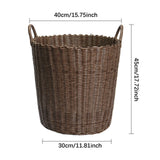 Maxbell Handwoven Laundry Basket Portable Laundry Hamper for Bedroom Bathroom Linens