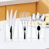 Maxbell Acrylic Cutlery Storage Organizer Bin Knife Spoon and Fork Holder for Indoor Clear
