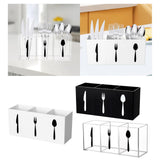 Maxbell Acrylic Cutlery Storage Organizer Bin Knife Spoon and Fork Holder for Indoor Clear