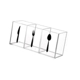 Maxbell Acrylic Cutlery Storage Organizer Bin Knife Spoon and Fork Holder for Indoor Clear