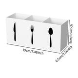 Maxbell Acrylic Cutlery Storage Organizer Bin Knife Spoon and Fork Holder for Indoor White