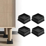 Maxbell 4Pcs Bed Risers Anti Scratch Heavy Duty Couch Raisers for Couch Sofa Cabinet 1 inch Square