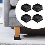 Maxbell 4Pcs Bed Risers Anti Scratch Heavy Duty Couch Raisers for Couch Sofa Cabinet 1 inch Square